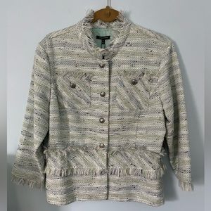 Samuel Dong XL Greens Textured Jacket Blazer